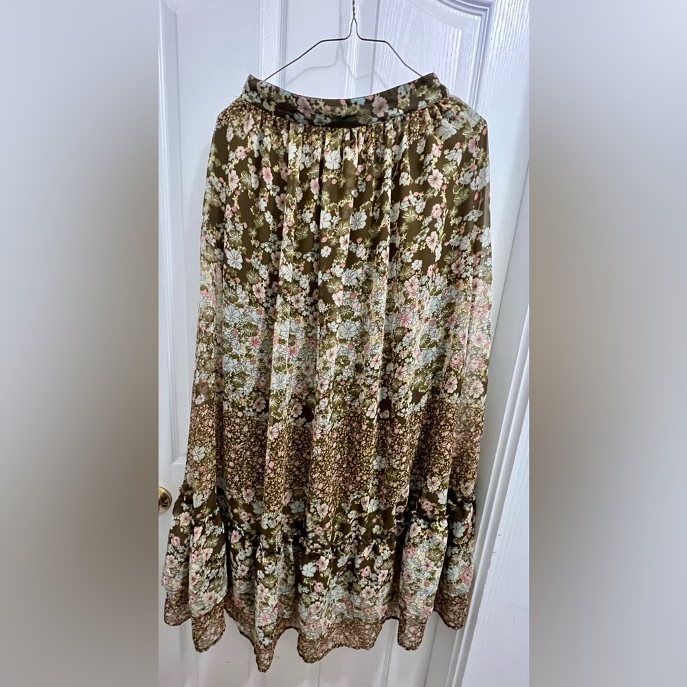 H&M Maxi Floral Fall Skirt